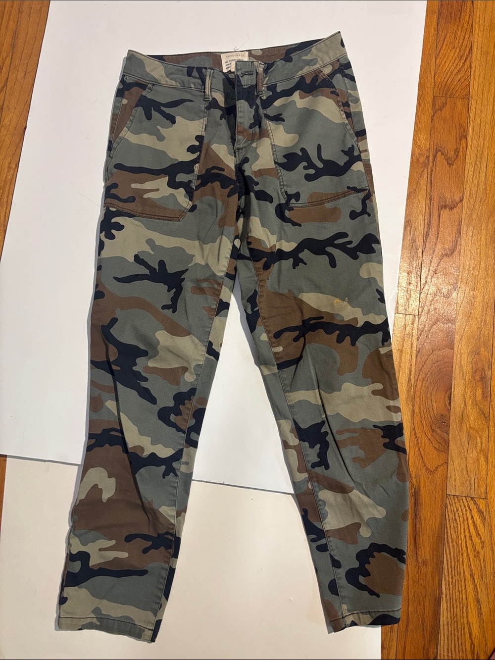 Sanctuary Camo Ankle Pants in Green, Brown & Black